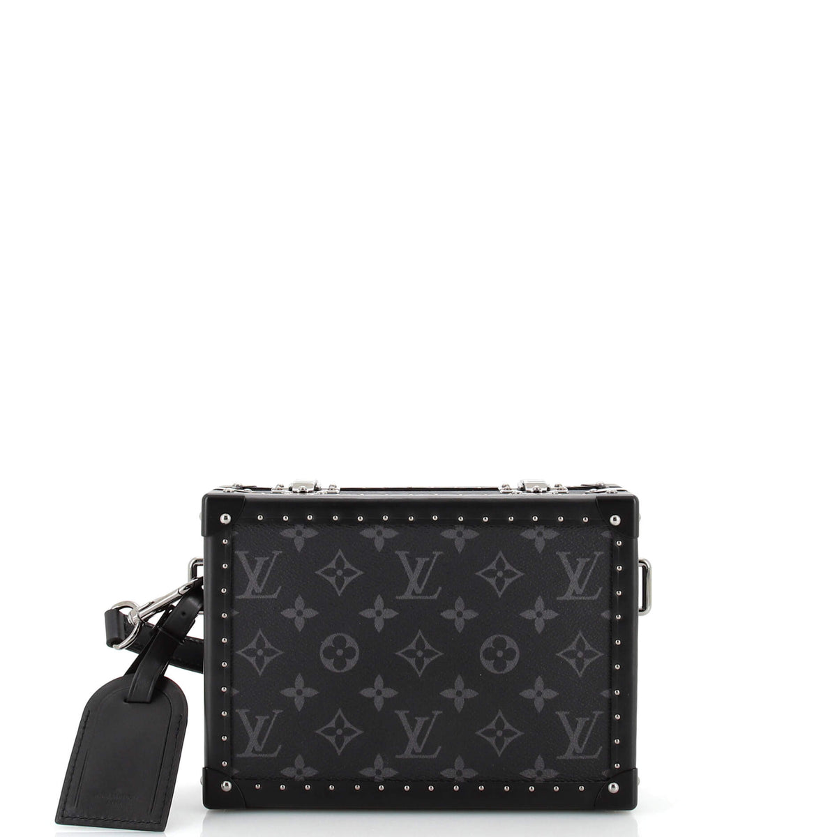 Louis Vuitton Clutch Box Bag Monogram Eclipse and Leather