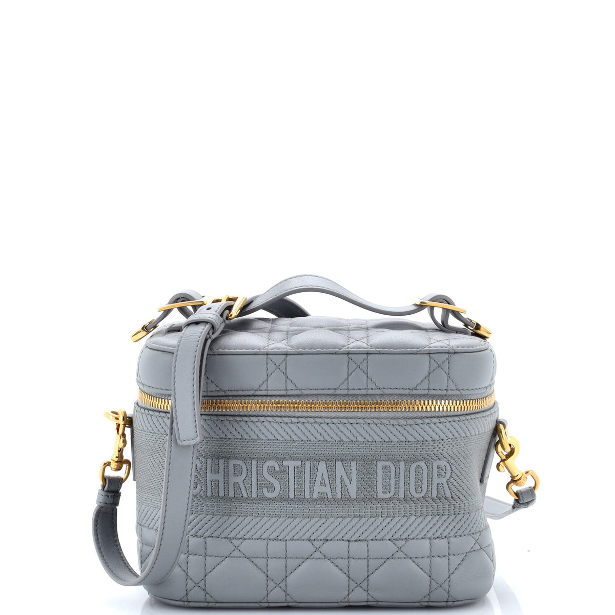 Christian Dior DiorTravel Convertible Vanity Case Cannage Quilt Lambskin Small