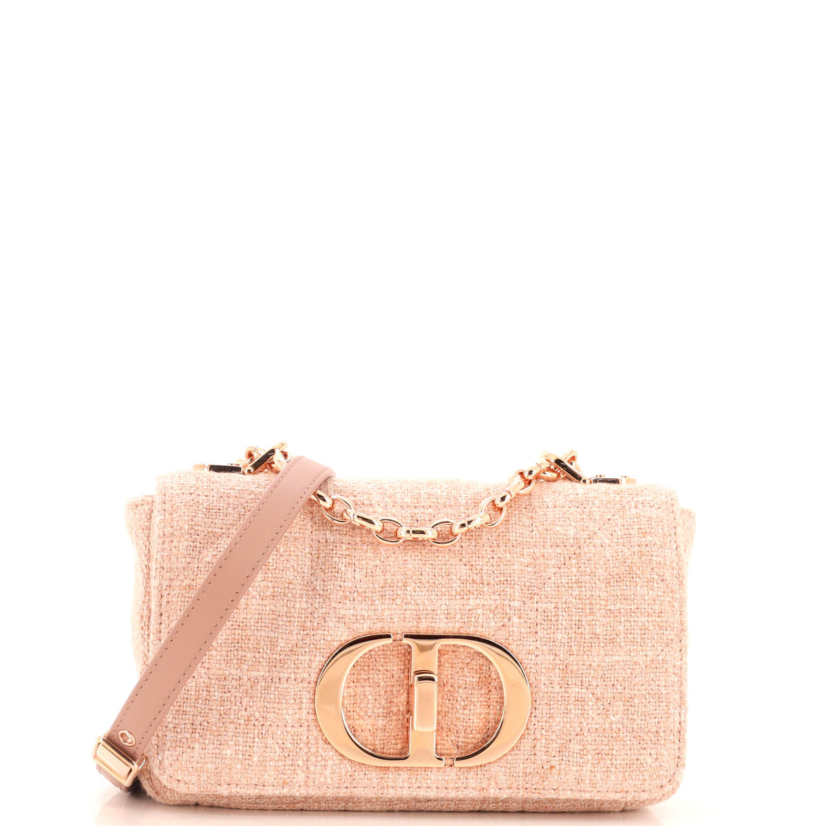 Christian Dior Caro Bag Macrocannage Quilt Linen Small