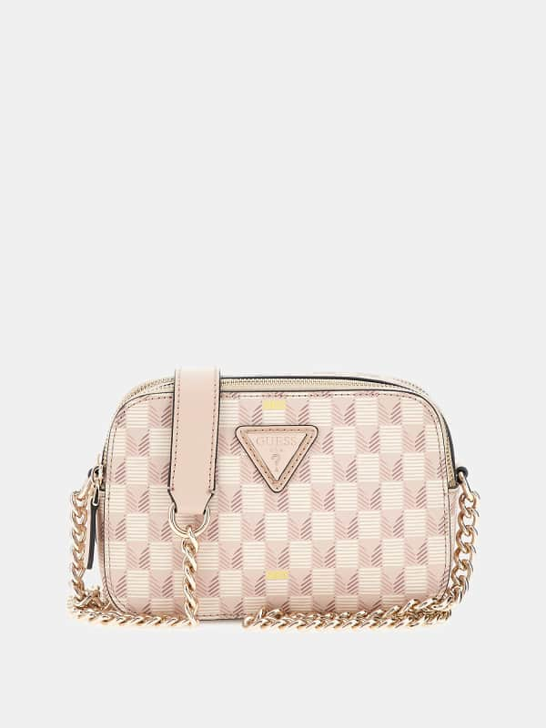 Guess G Wave Geometric-Print Mini Crossbody