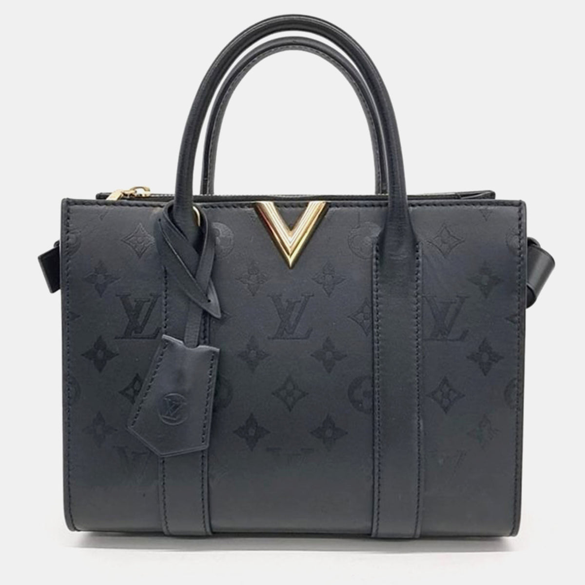 Louis Vuitton Black Leather BB Very Tote Bag
