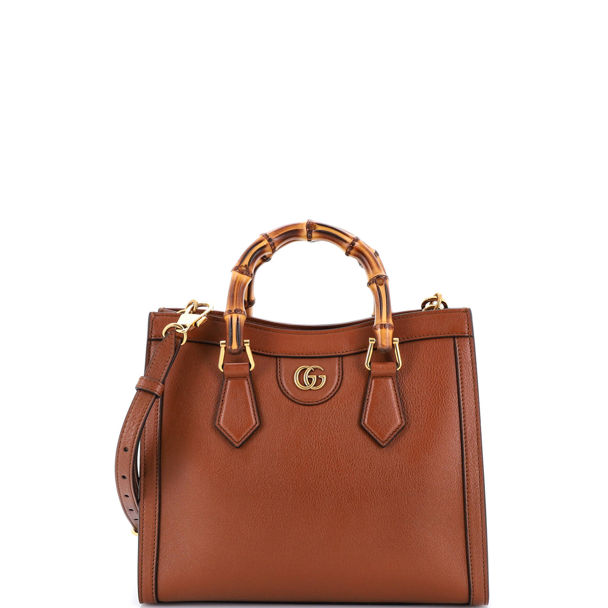 Gucci GUCCI Diana NM Bamboo Handle Tote Leather Small