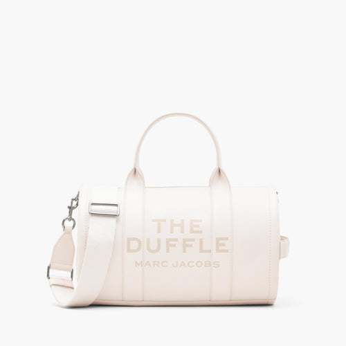 The Leather Large Duffle Bag in Cotton/Silver