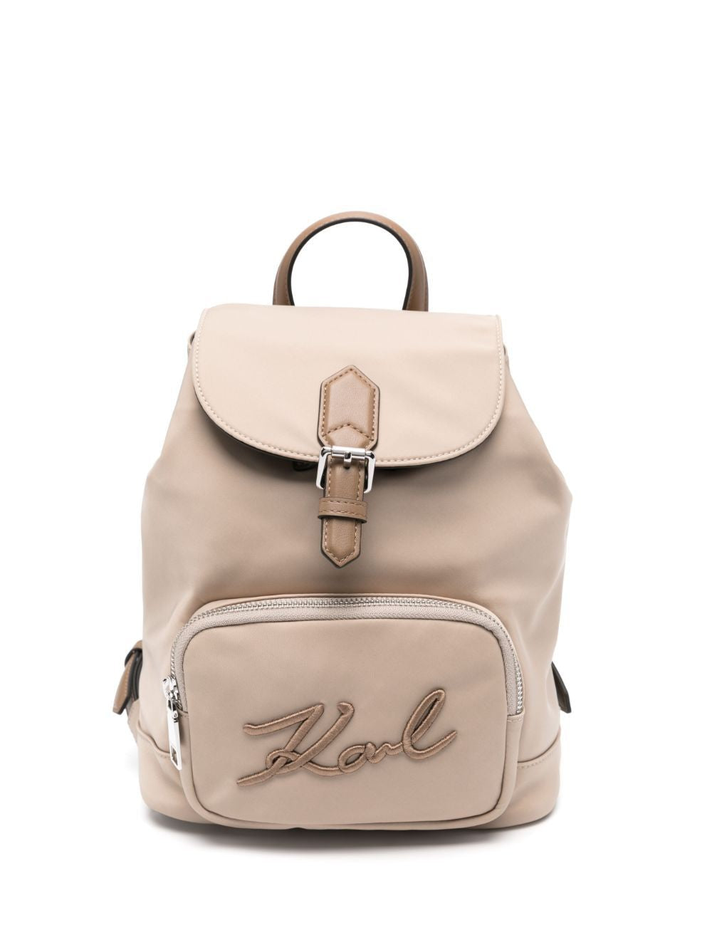 Women's K Signature Backpack in A735 Sand | 245W3032 Color A735 Color SAND