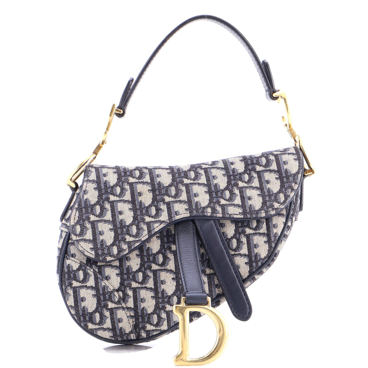 Christian Dior Saddle Handbag Oblique Canvas Mini