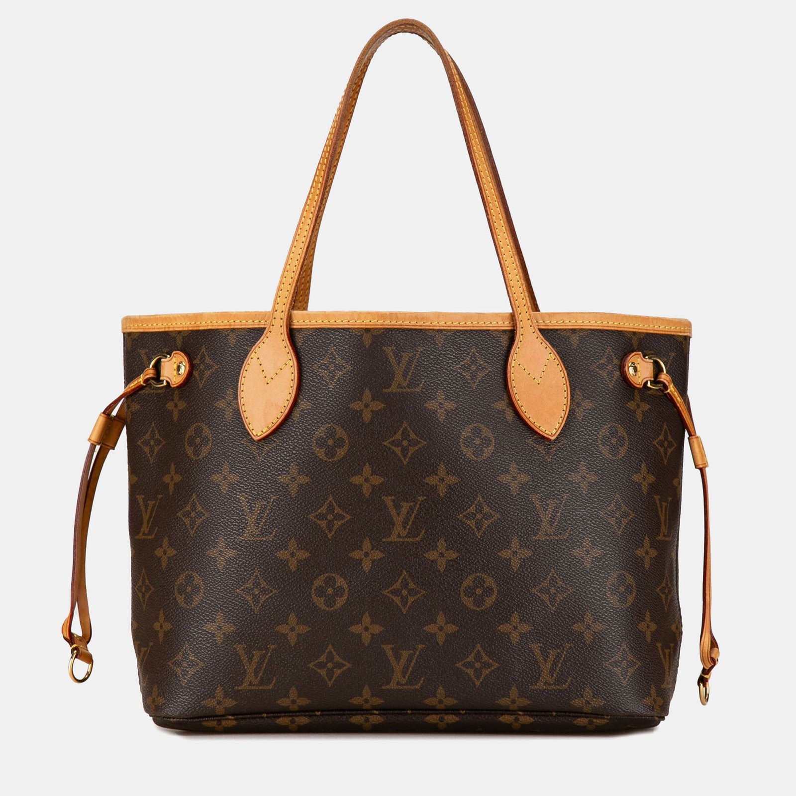 Louis Vuitton Braune Neverfull PM Tragetasche aus Canvas mit Monogramm