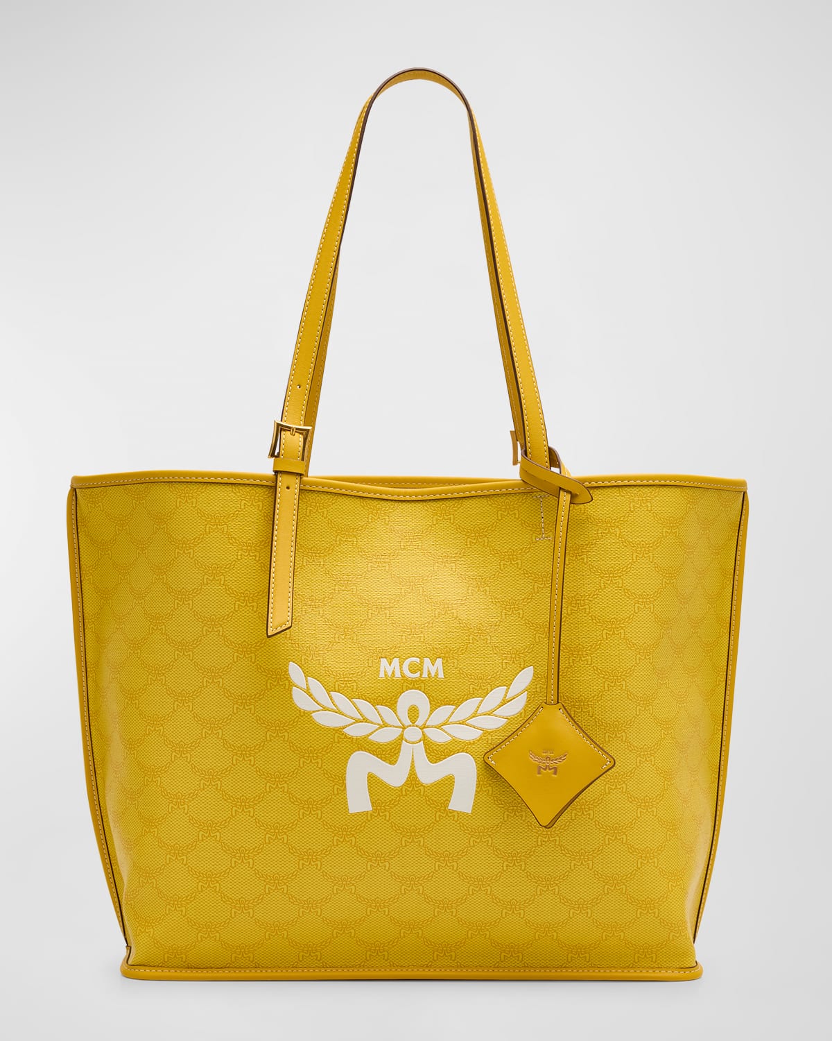 MCM Lauretos Monogram Canvas Shopper Tote Bag