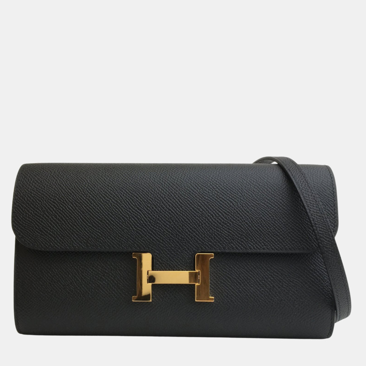 Hermès Black Epsom Constance To Go Wallet