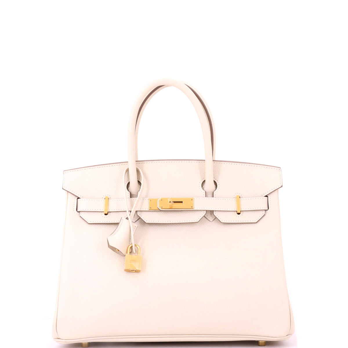 Herm?s Birkin Handbag Light Epsom with Gold Hardware 30