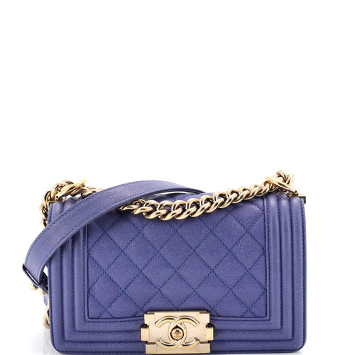 CHANEL Boy Flap Bag Quilted Caviar Small