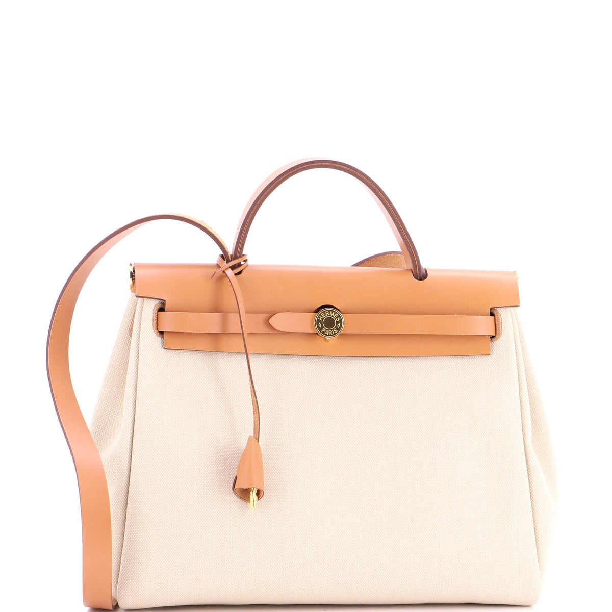 Herm?s Herbag Zip Leather and Toile 31