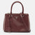 Burgundy Saffiano Lux Leather Small Galleria Double Zip Tote