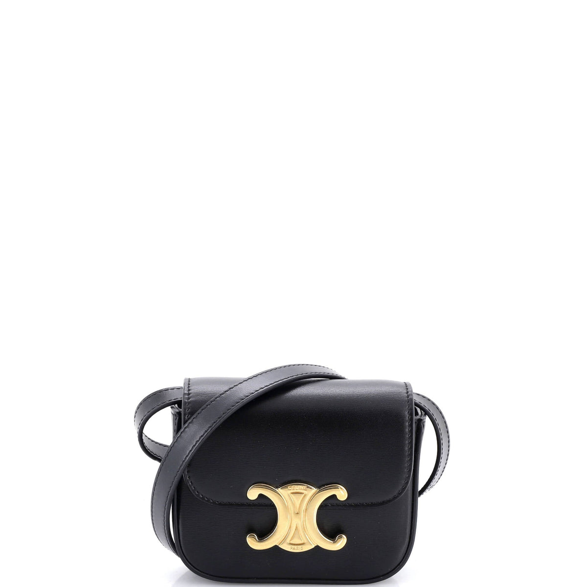 Celine CELINE Triomphe Shoulder Bag Smooth Calfskin Mini