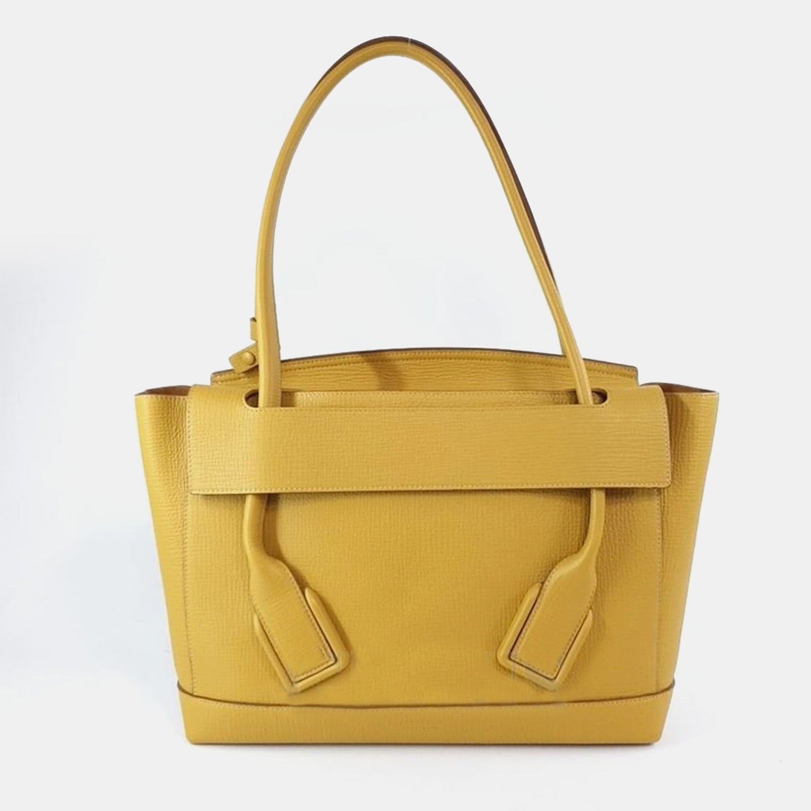 Bottega Veneta Yellow Leather Arco Medium Shoulder Bag