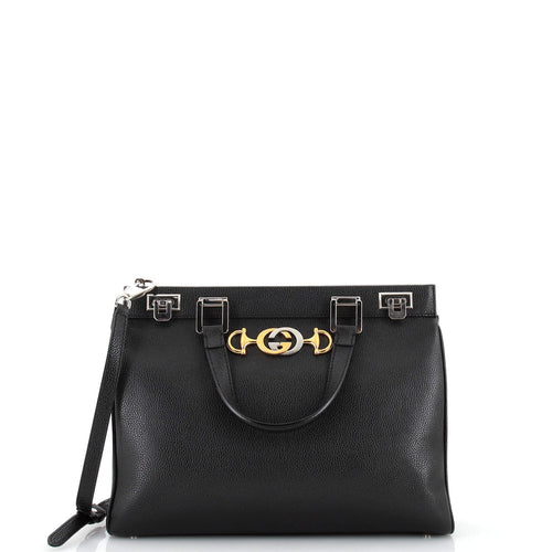 GUCCI Zumi Top Handle Bag Leather Medium