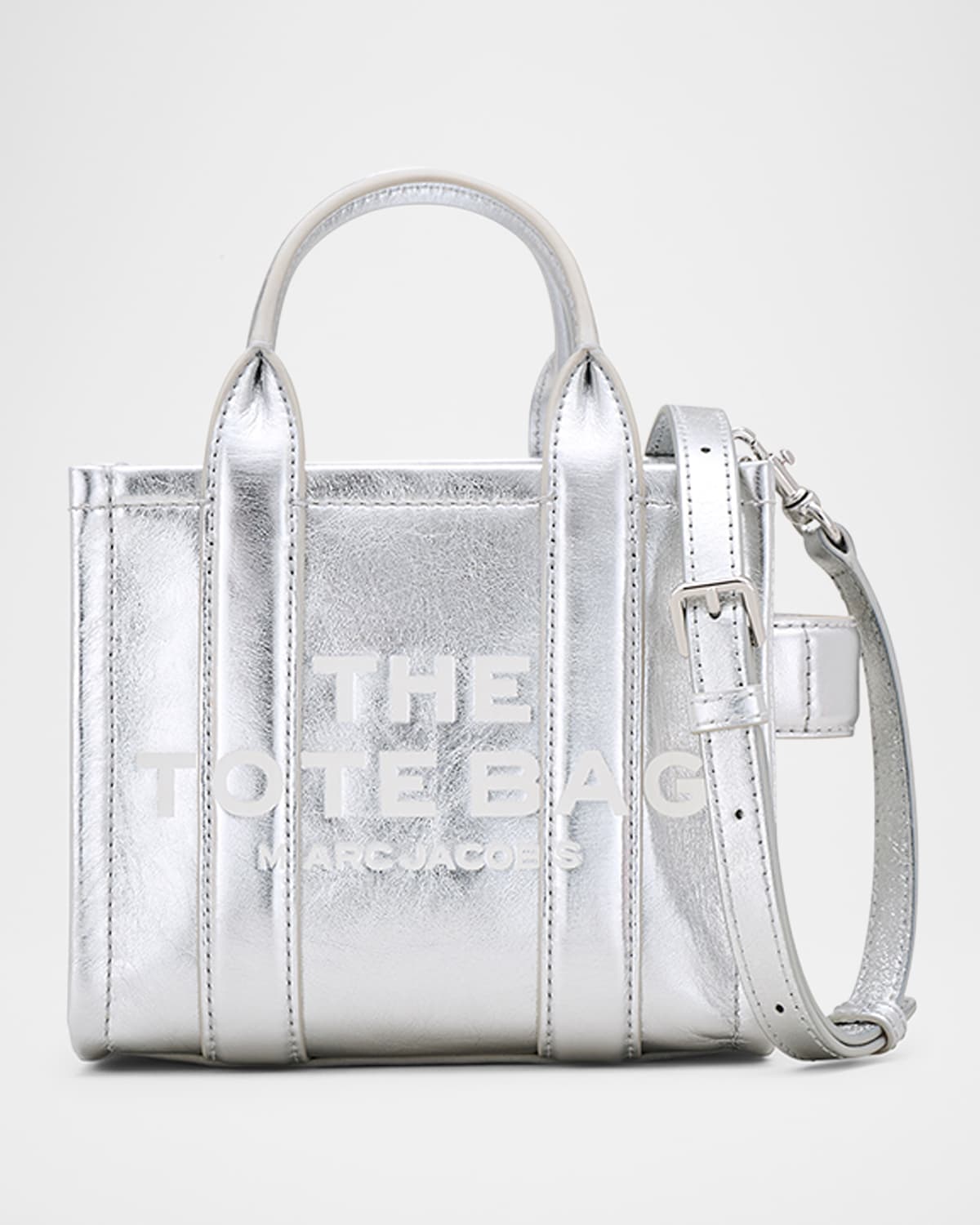 Marc Jacobs The Metallic Leather Crossbody Tote Bag