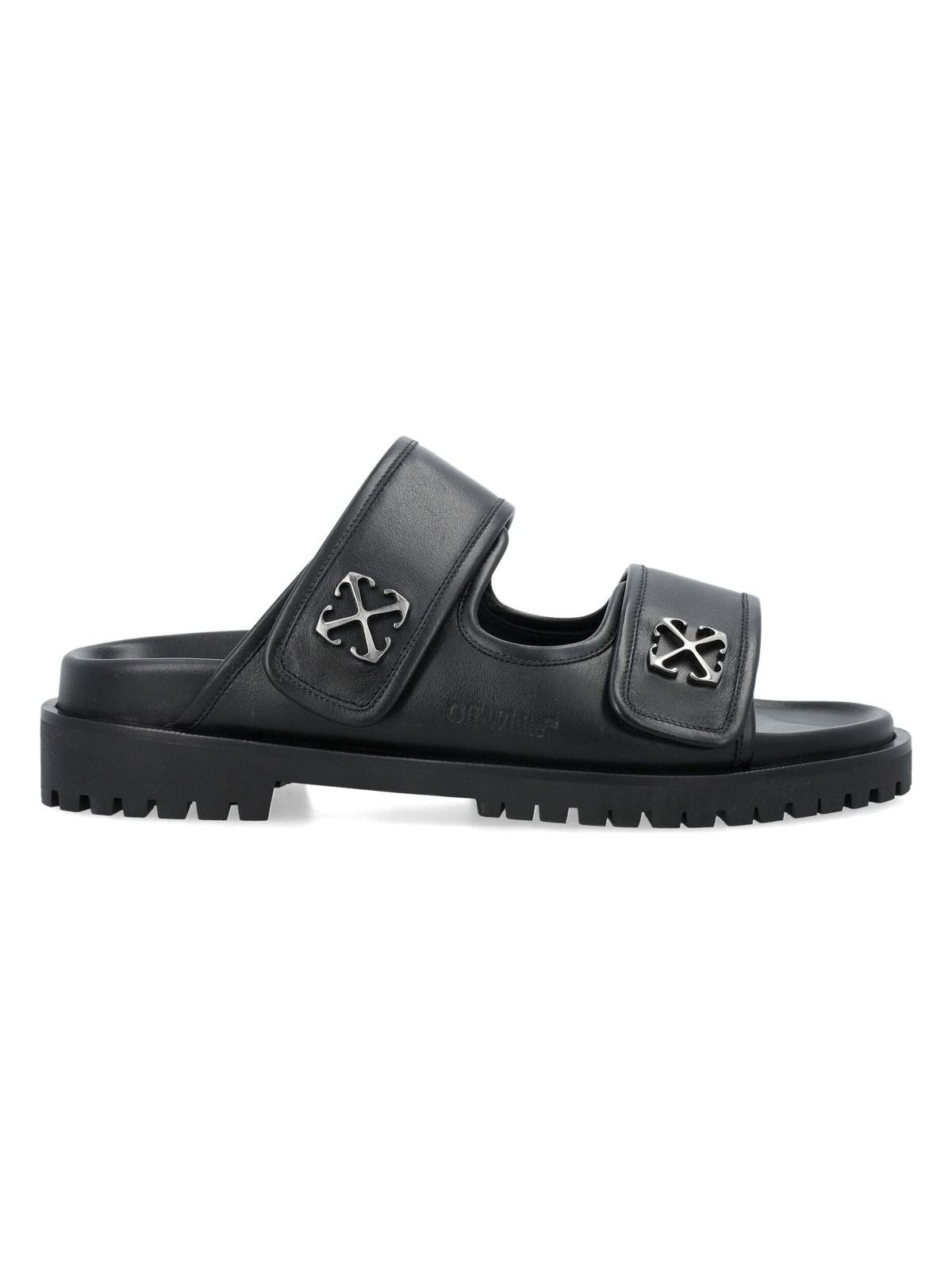 Off-White Men's Metal Arrow Sandal in Black | Size 44 | 24POMIH008S24LEA001 Color 1072