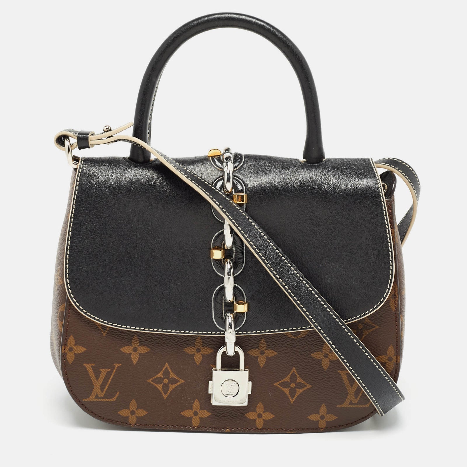 Louis Vuitton Schwarze Chain It PM-Tasche aus Canvas mit Monogramm