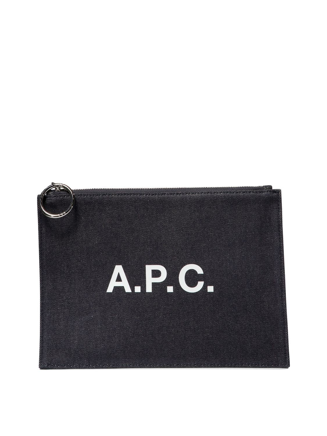 A.p.c. Men's Tokyo Pouch in Blue | COHDP Color H63610IAI