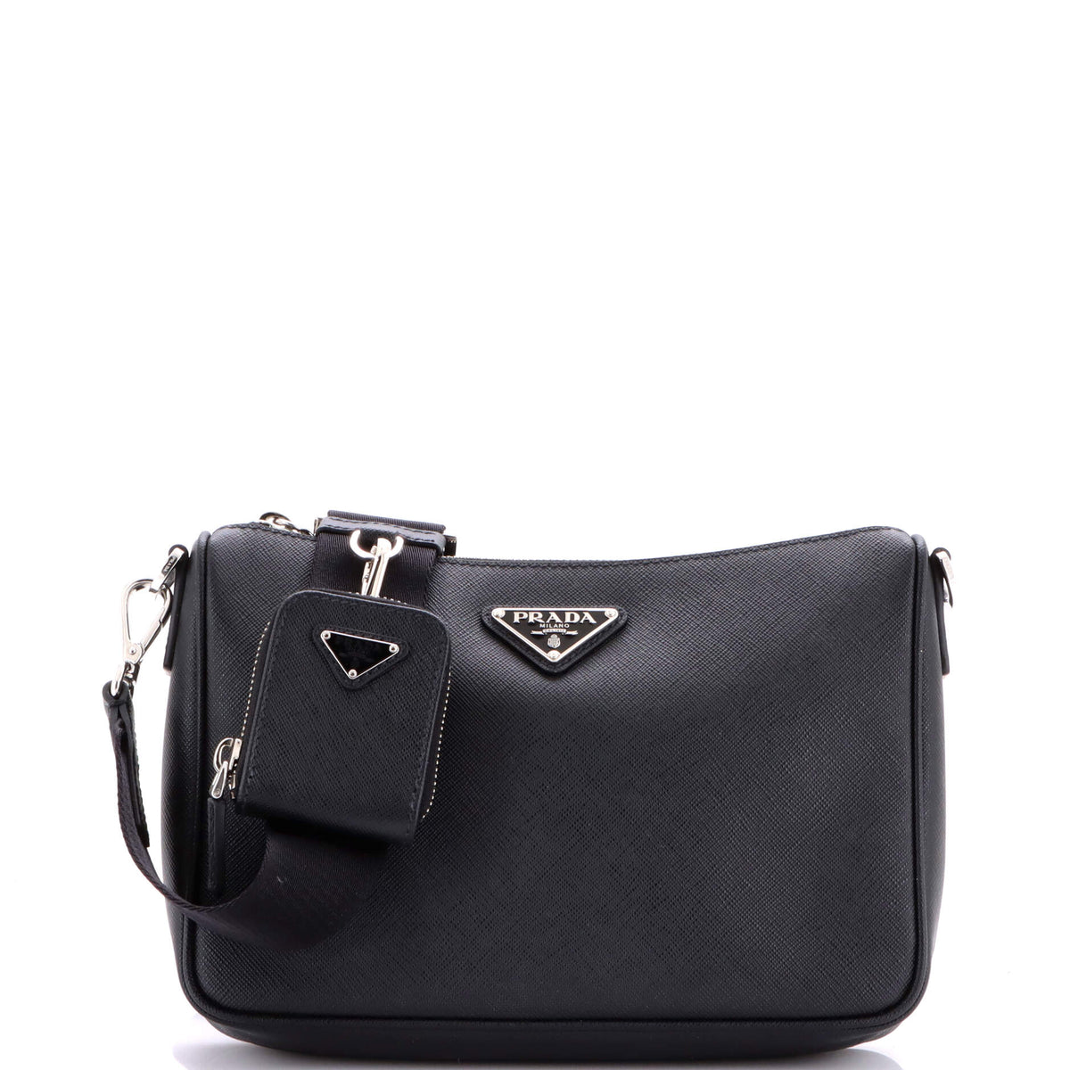 Prada PRADA Re-Edition Zip Messenger Bag Saffiano Leather Small