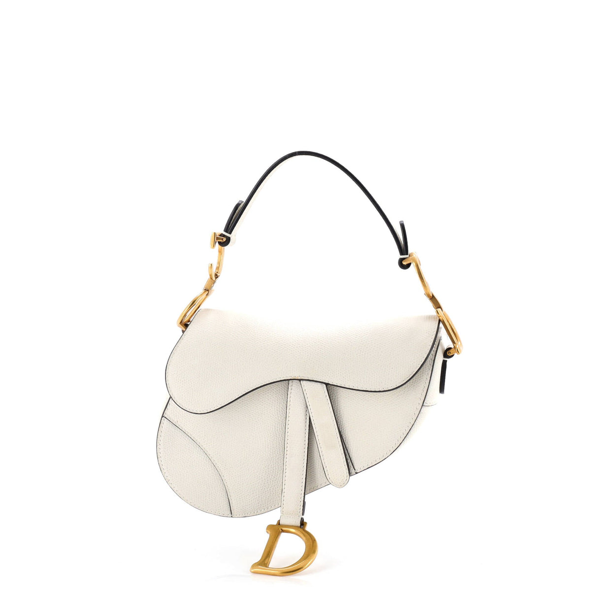 Christian Dior Saddle Handbag Leather Mini