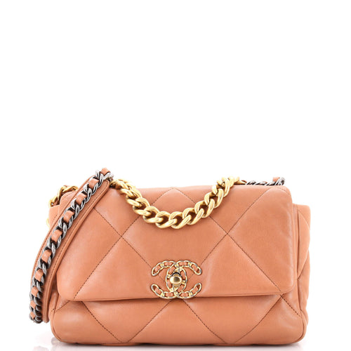 CHANEL 19 Flap Bag Quilted Leather Medium
