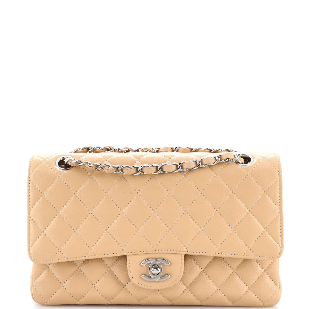 Chanel CHANEL Classic Double Flap Bag Quilted Caviar Medium