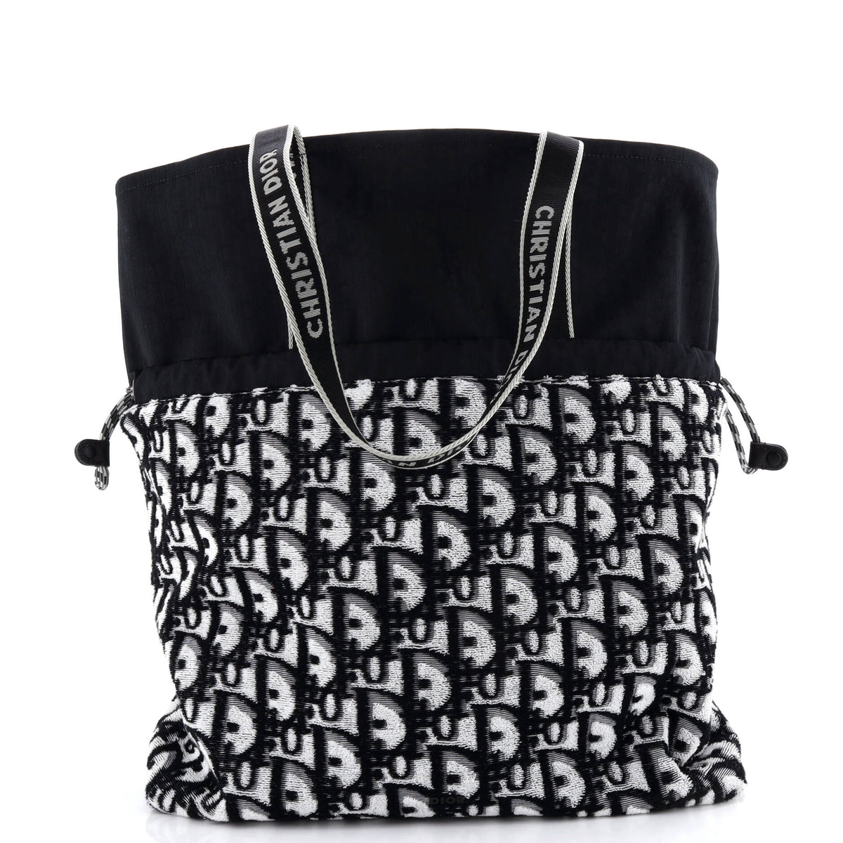 Christian Dior Reversible Tote Oblique Terry Cotton and Oblique Technical Nylon