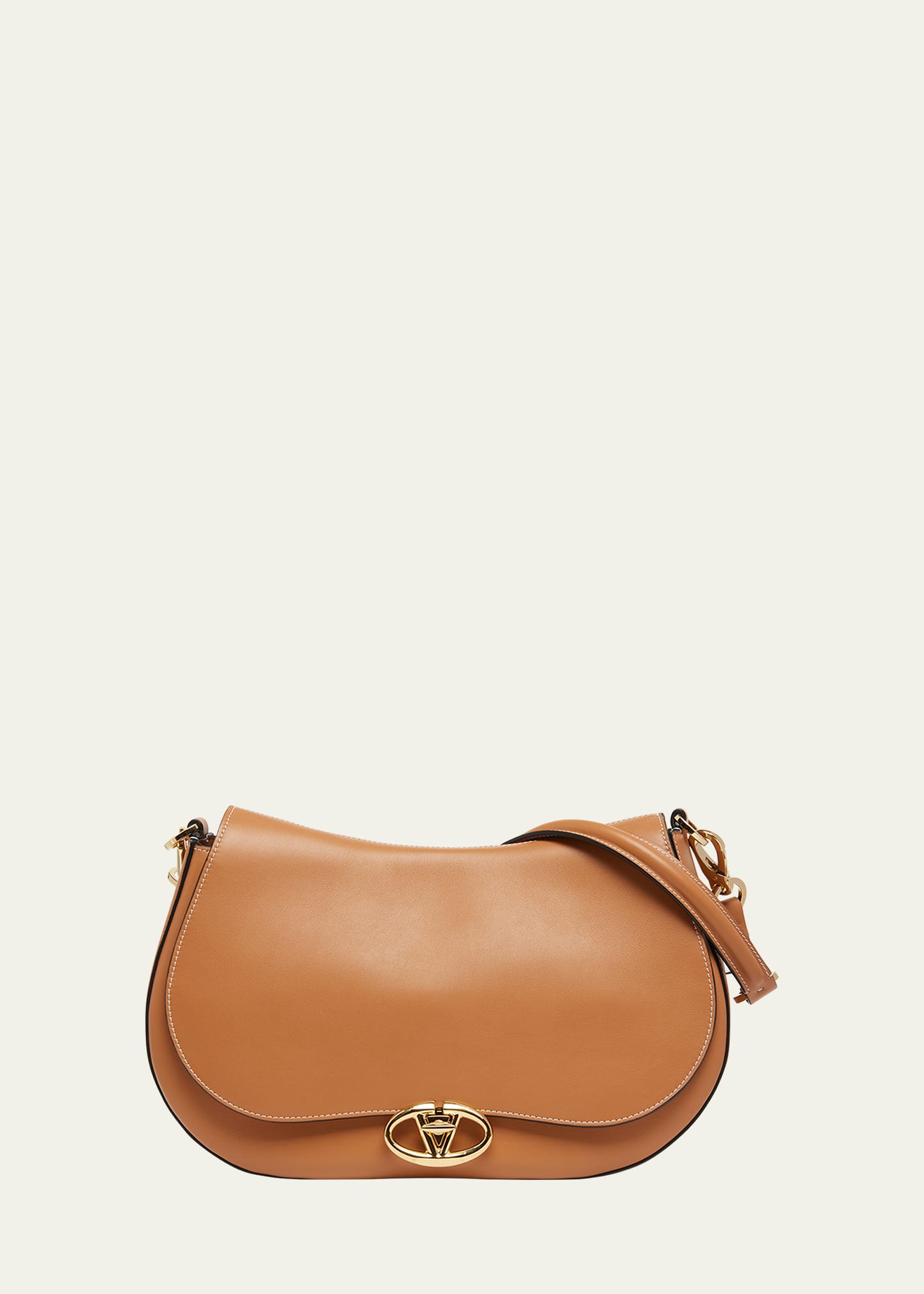 Valentino VLOGO Flap Leather Shoulder Bag