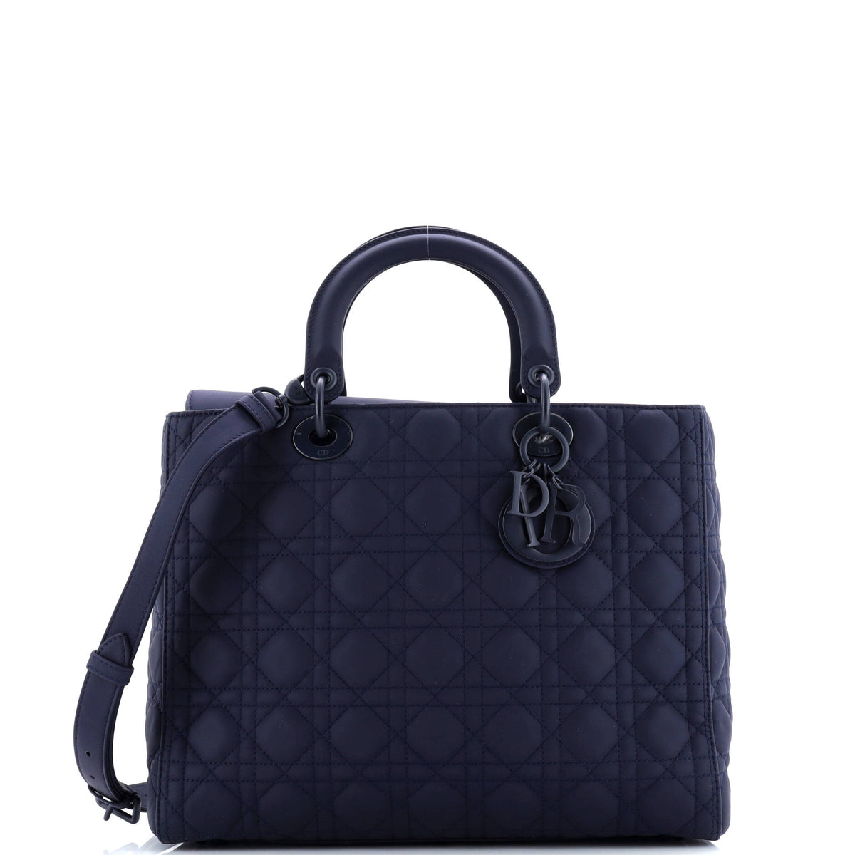 Christian Dior Ultra Matte Lady Dior Bag Cannage Quilt Calfskin Large