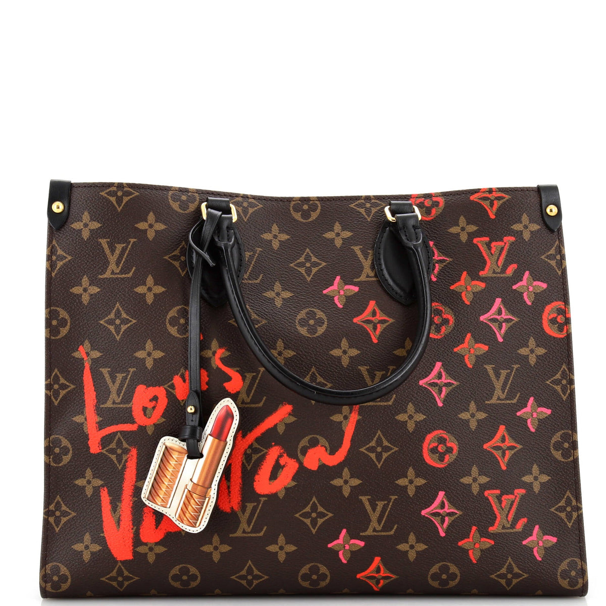 Louis Vuitton OnTheGo Tote Limited Edition Fall in Love Monogram Canvas MM