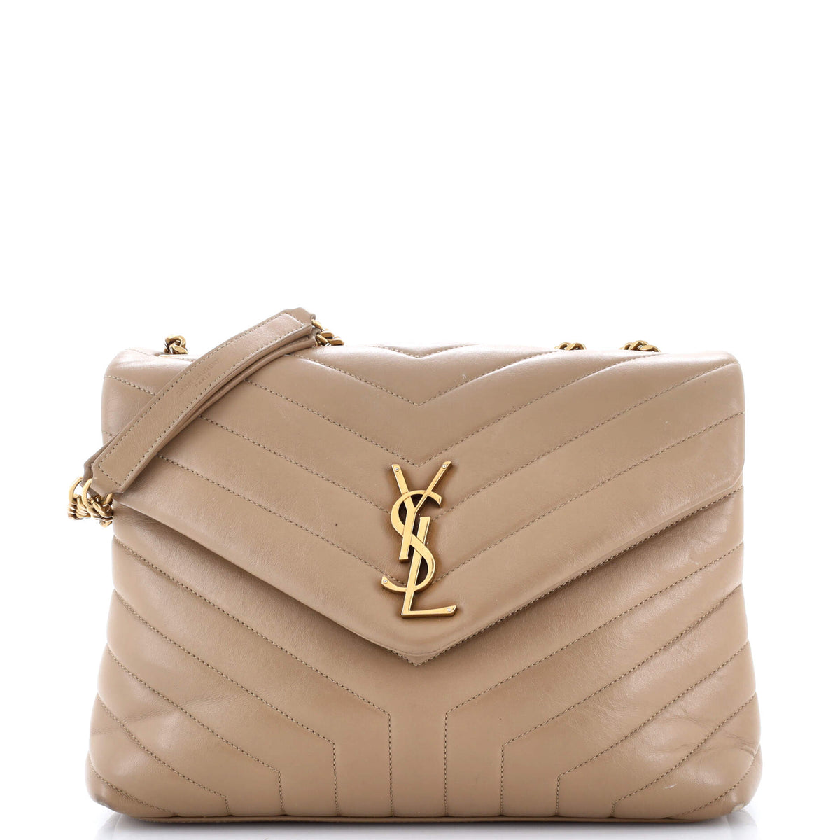 Saint Laurent Loulou Shoulder Bag Matelasse Chevron Leather Medium