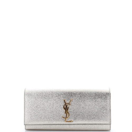 Classic Monogram Clutch Metallic Calfskin Long