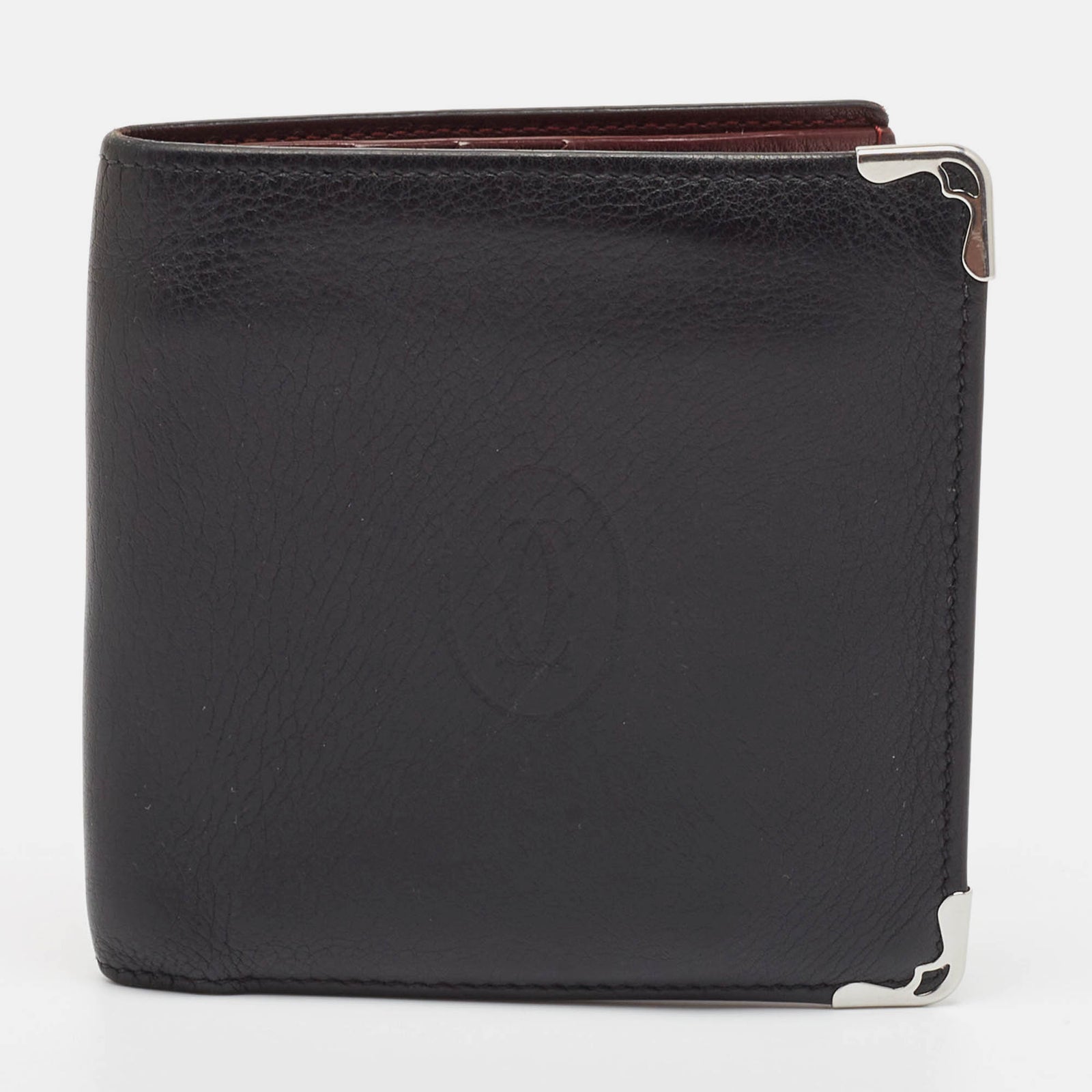 Cartier Black Leather Must de Bifold Wallet