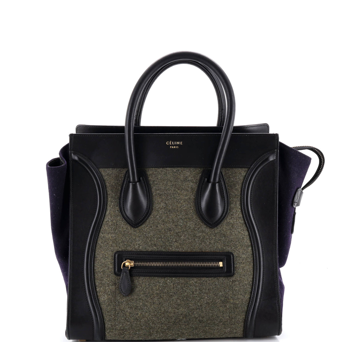 Celine CELINE Tricolor Luggage Bag Felt Mini