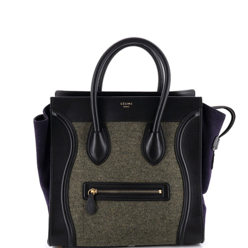 CELINE Tricolor Luggage Bag Felt Mini
