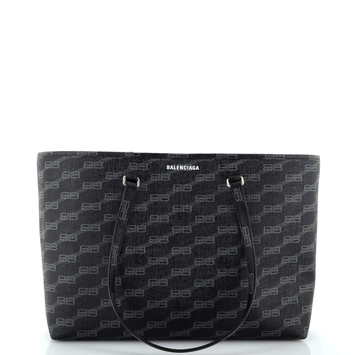 Balenciaga Signature East-West Shopper Tote BB Monogram Coated Canvas Medium