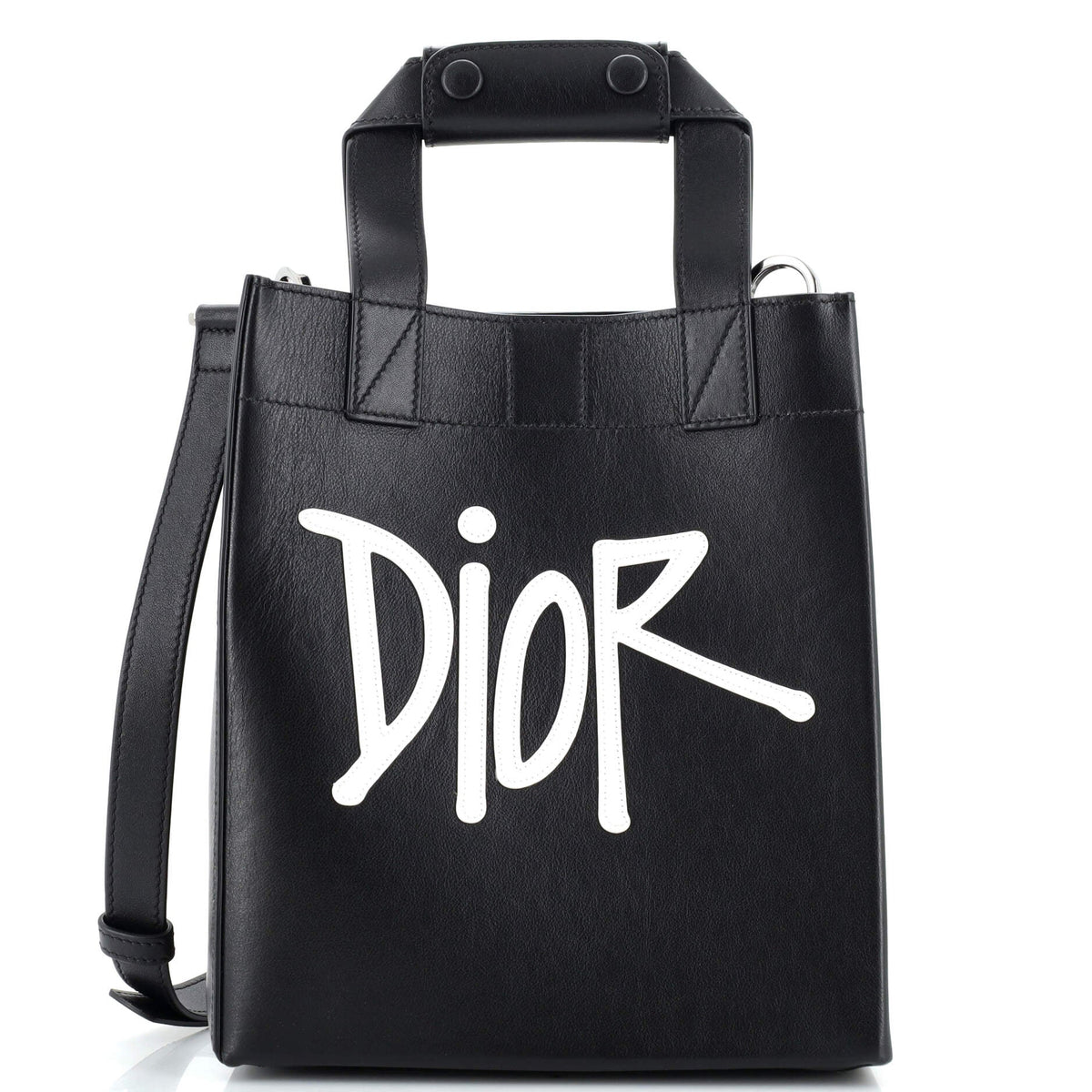 Christian Dior Dior x Shawn Stussy D-Dior Tote Leather with Applique Small