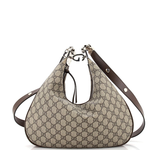 GUCCI Attache Shoulder Bag GG Coated Canvas Large