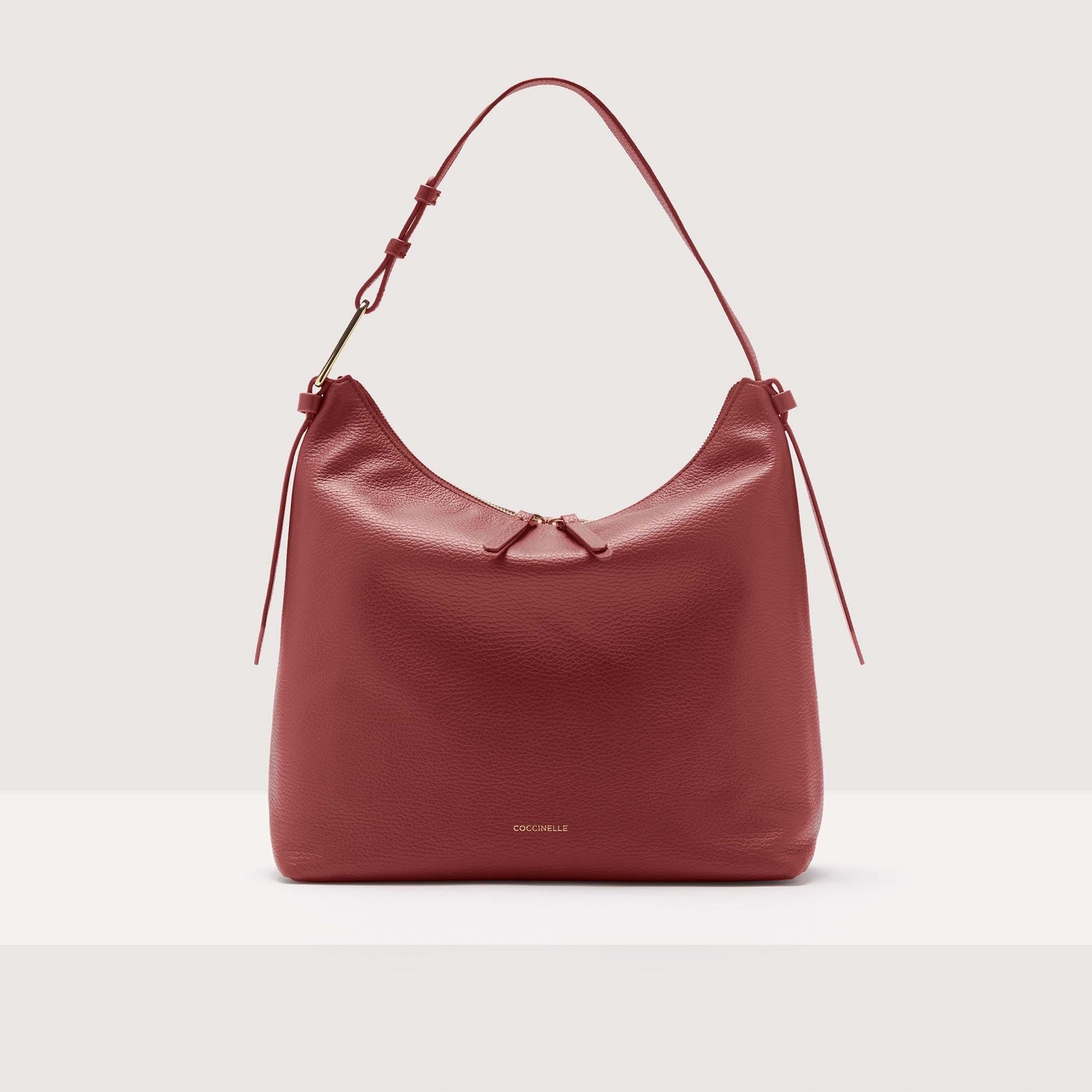 Coccinelle Grained Leather Shoulder Bag Malory Small