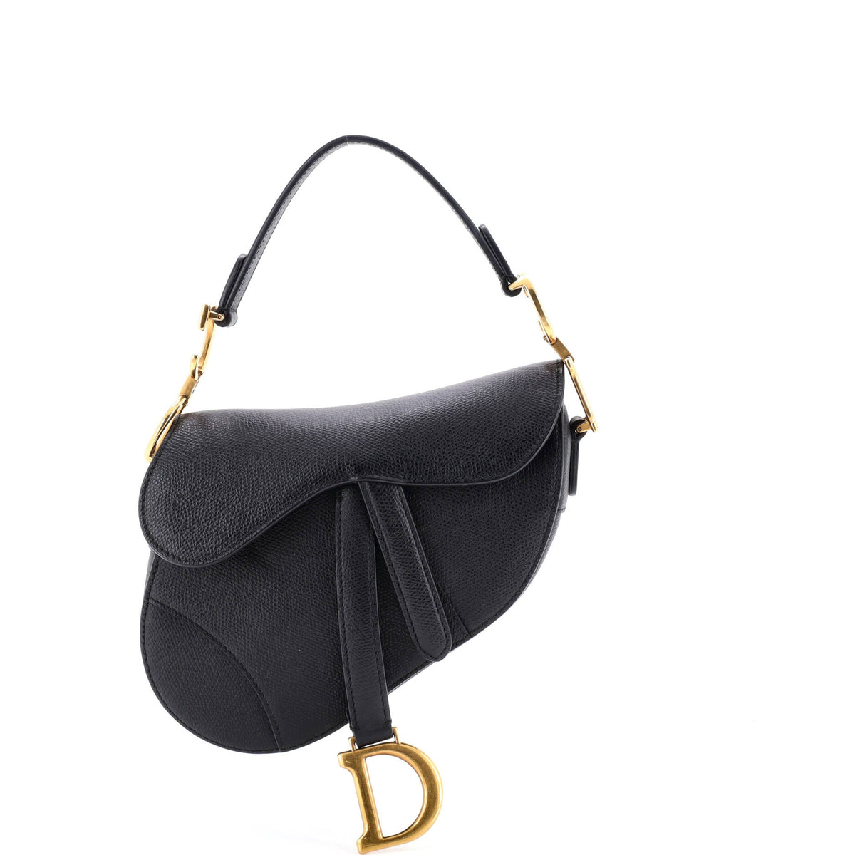 Christian Dior Saddle Handbag Leather Mini