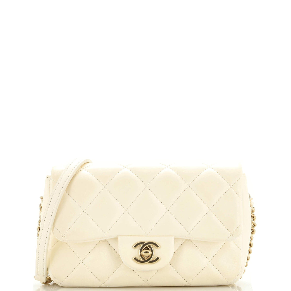 Chanel CHANEL My Precious Pearls Chain Flap Bag Quilted Lambskin Small