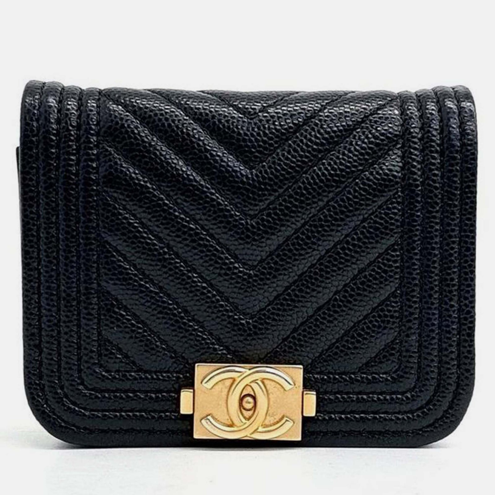 Chanel Caviar Boy – Kleine Gürteltasche mit Chevron-Muster