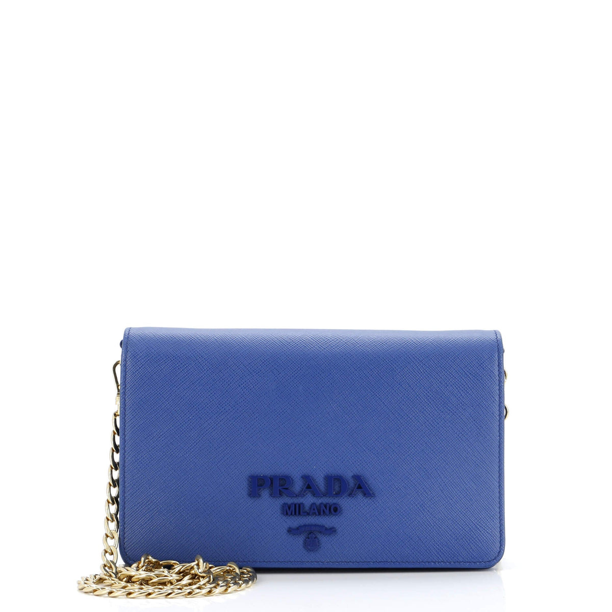 Prada PRADA Monochrome Chain Flap Bag Saffiano Leather Small