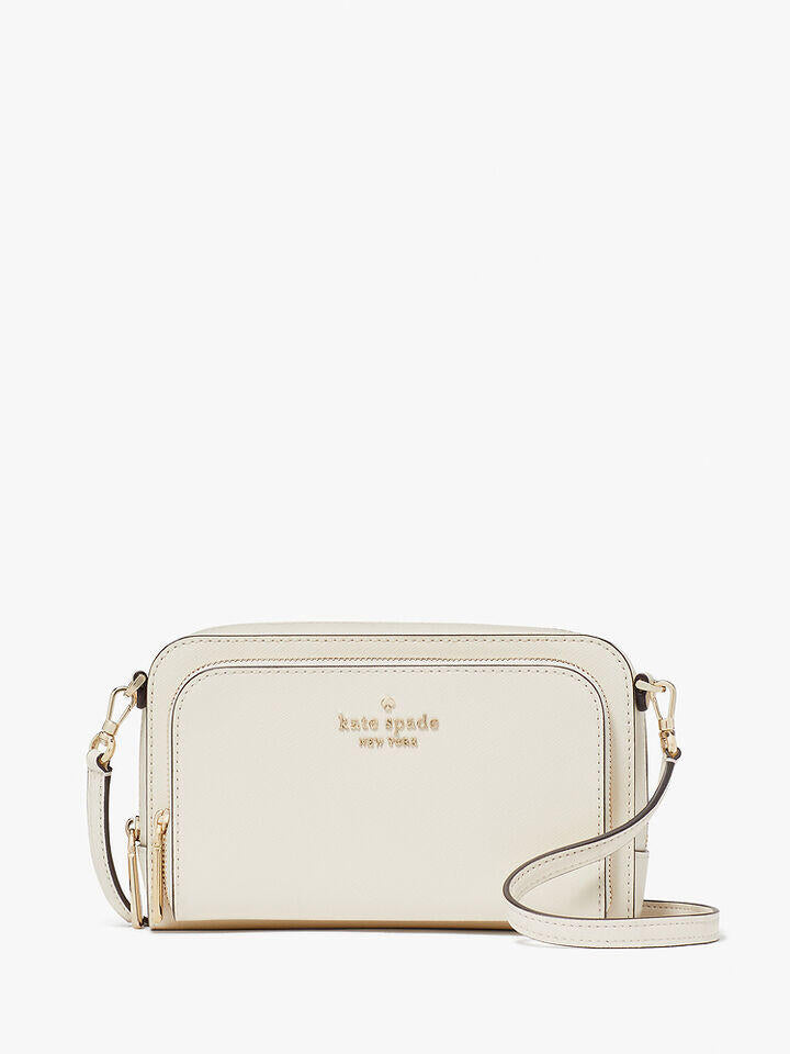 Kate Spade Au Staci Saffiano Leather Small Dual Zip Around Crossbody