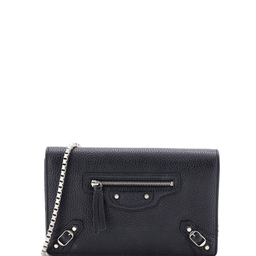 City Classic Studs Wallet on Chain Leather Small