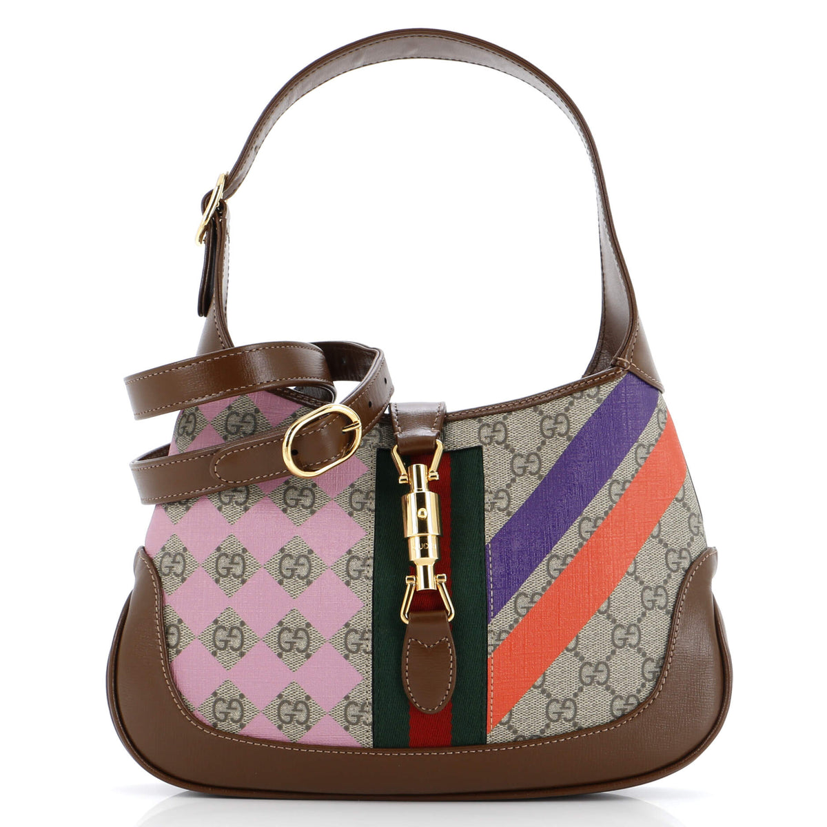 Gucci GUCCI Jackie 1961 Hobo Printed GG Coated Canvas Small