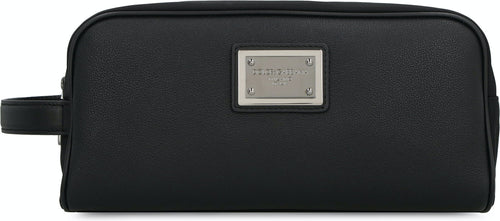 Men's Nylon Wash Bag in Black | BT0989AD447 Color 8B956