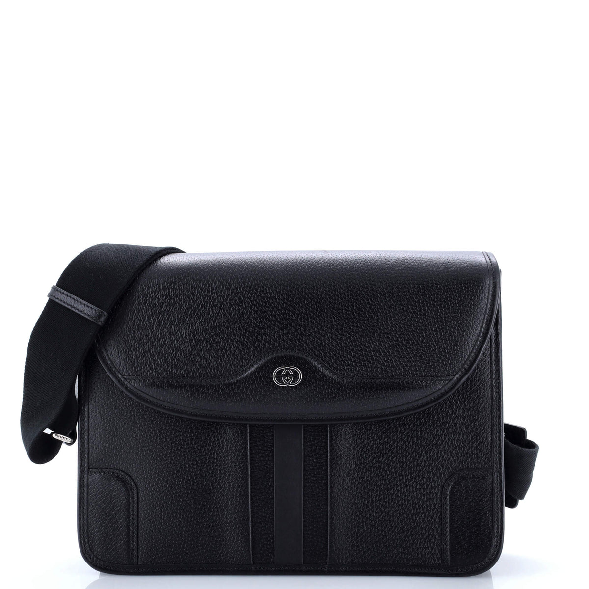 Gucci GUCCI Interlocking G Flap Messenger Bag Leather