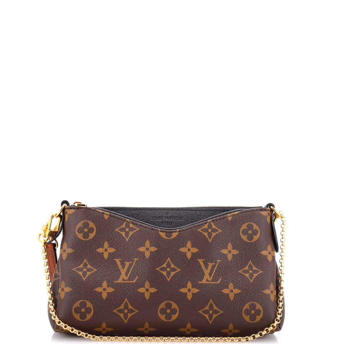 Louis Vuitton Pallas Clutch Monogram Canvas with Leather